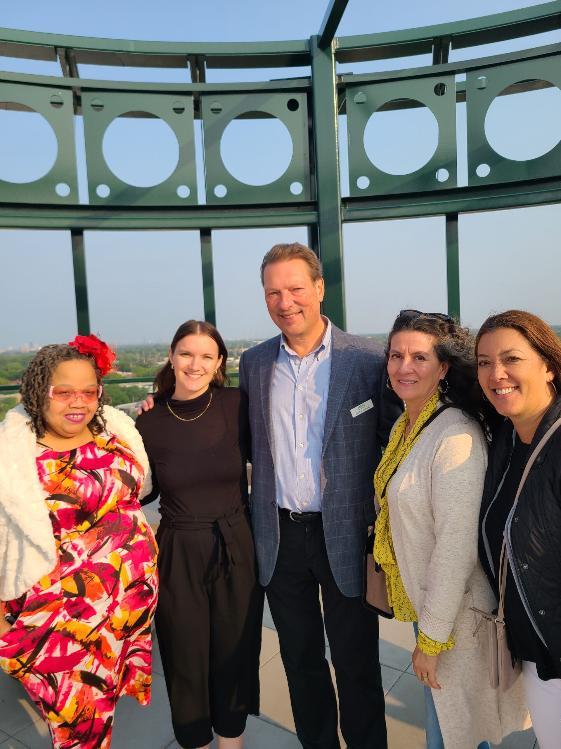 Pictured here (L to R) are Abigail Stone (Board of Directors Member, Connections for the Homeless), Kelsey Caspersen (Director of Government Relations, Connections for the Homeless), Jim Szczepaniak (Executive Director, SCF), Astrid Suarez (Director of Collective Impact, Early Childhood Alliance), and Tina Vanderwarker (Director, Early Childhood Alliance).